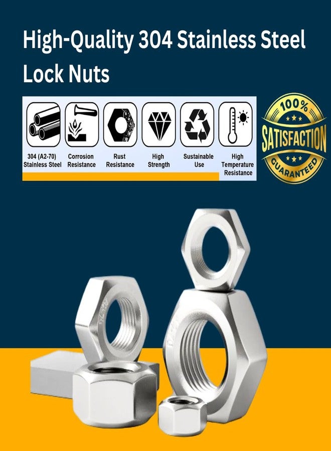 Generasis - Stainless Steel SS304 Hexaganol Nuts M3 M4 M5 M6 M8 M10 M12 (Small Assortment Kit, 189 Pieces) - Image 3